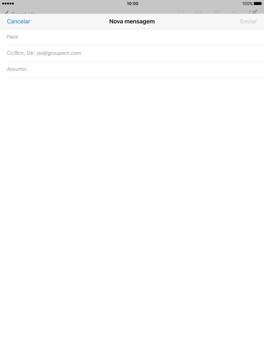 Prima a caixa de pesquisa e introduza as primeiras letras do nome do destinatário.
