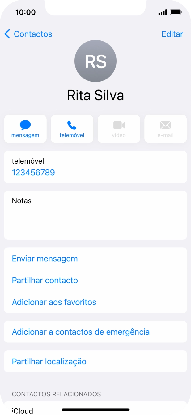Para voltar ao ecrã inicial, deslize o dedo de baixo para cima a partir da base do ecrã.