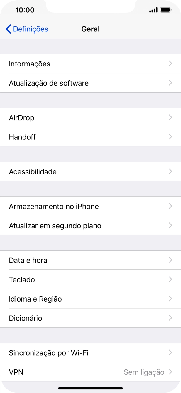 Prima Atualização de software. Se existir uma nova versão de software disponível, será agora indicado no ecrã. Siga as indicações no ecrã para atualizar o software do telefone.