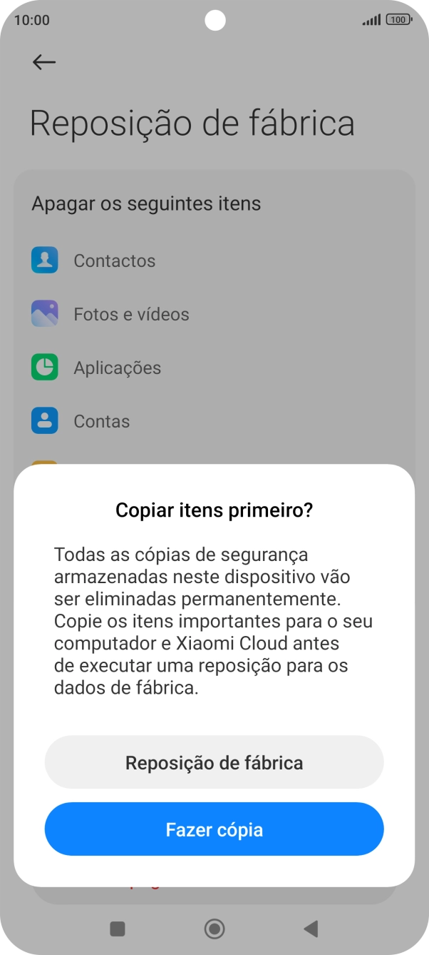 Prima Reposição de fábrica.