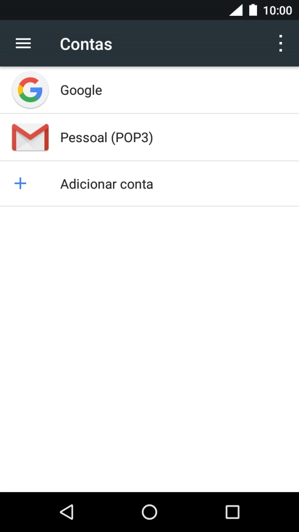 Prima o ícone de menu.