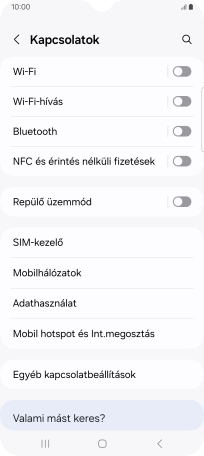 Válaszd a Mobilhálózatok lehetőséget.
