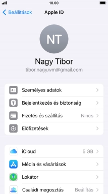 A befejezéshez, és ahhoz, hogy visszatérhess a főképernyőhöz, nyomd meg a főgombot.
