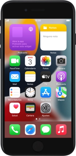 Imagen 1: Vista frontal del Apple iPhone SE (2022) - Black