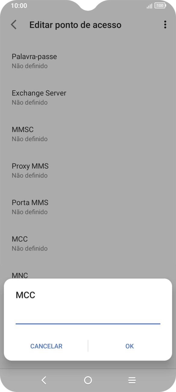 Introduza 268 e prima OK.