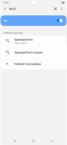 Válaszd ki a kívánt Wi-Fi hálózatot.
