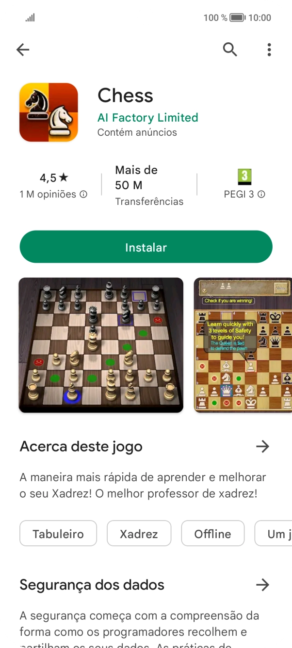 Prima Instalar e siga as indicações no ecrã para instalar a app.