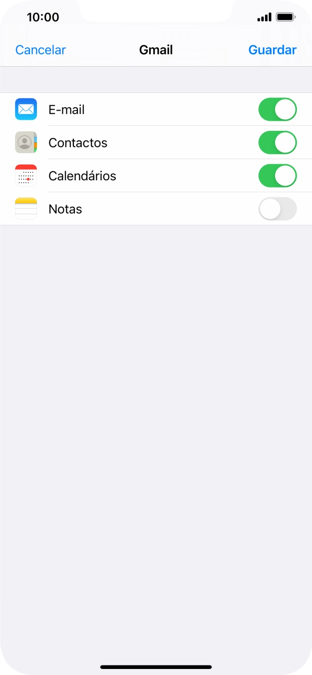 Se o ecrã mostrar esta imagem, a sua conta foi identificada e configurada automaticamente. Siga as indicações no ecrã para introduzir informações adicionais e concluir a configuração.