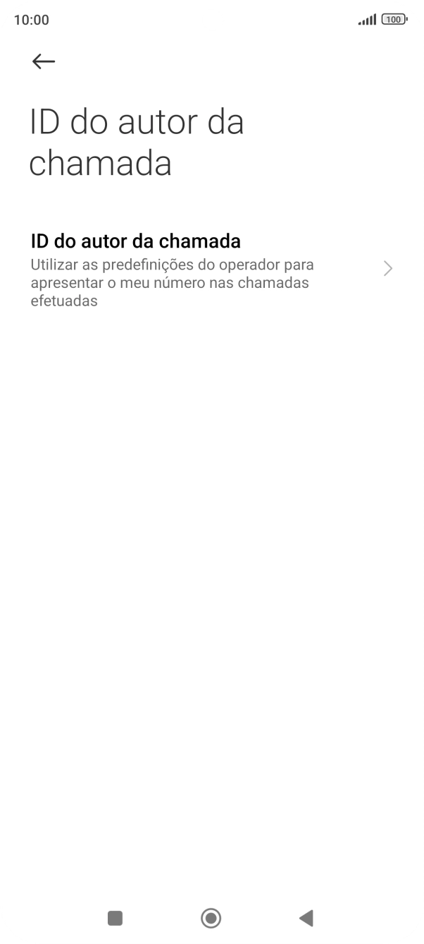 Prima ID do autor da chamada.