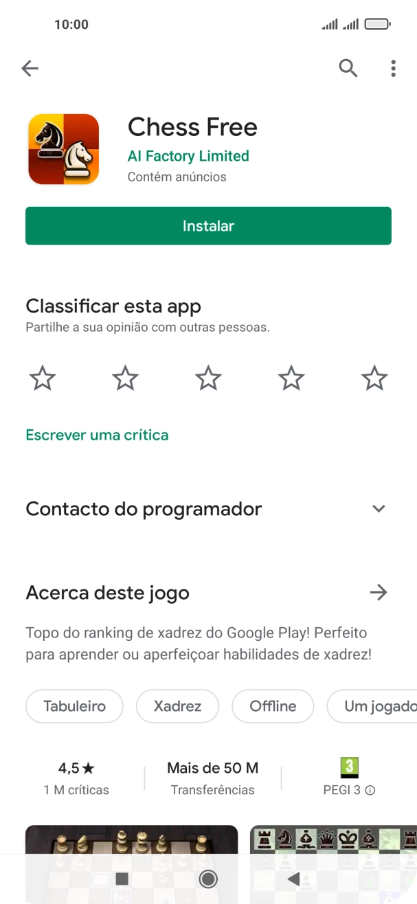 Prima a tecla de início para terminar e voltar ao ecrã inicial.
