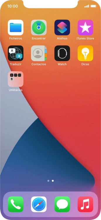 Mantenha premida por um momento a app pretendida.