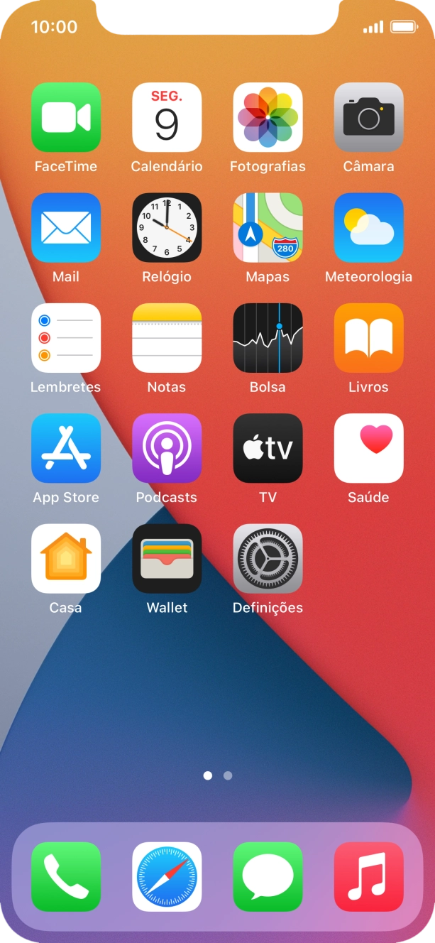 Prima o ícone de telefone.