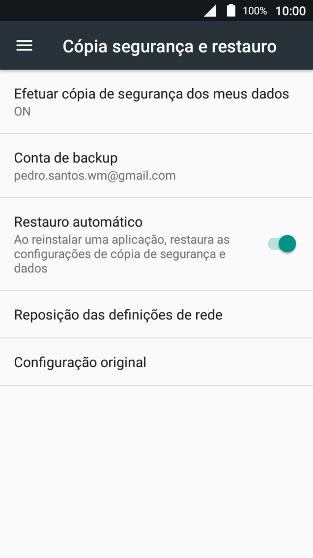 Prima Configuração original.