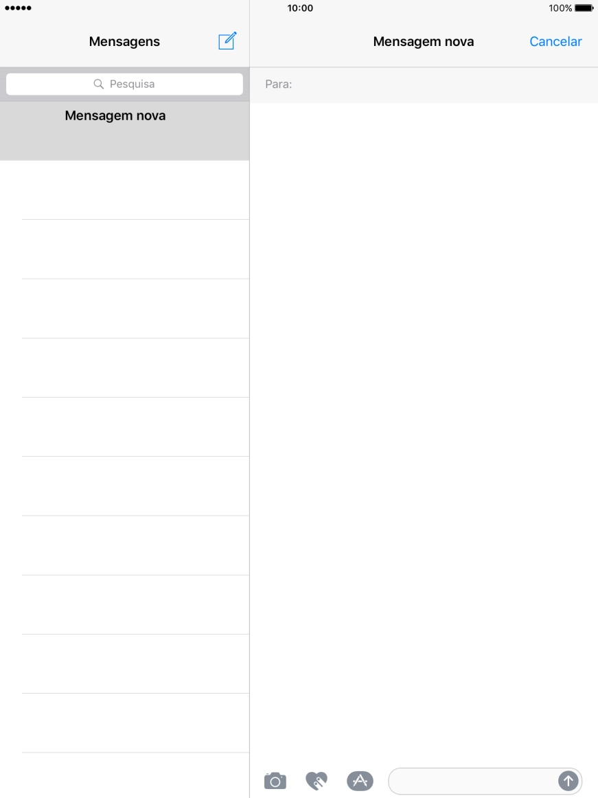 Prima a caixa de pesquisa e introduza as primeiras letras do nome do destinatário.