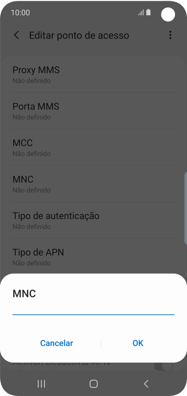 Introduza 01 e prima OK.