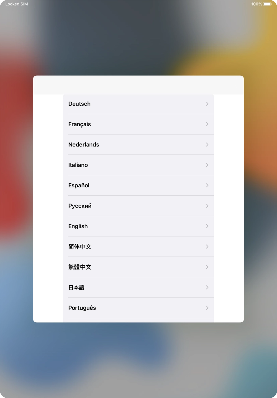 Prima o idioma pretendido.