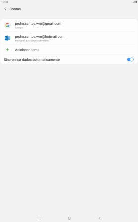 Se o ecrã mostrar esta imagem, a sua conta foi identificada e configurada automaticamente. Siga as indicações no ecrã para introduzir informações adicionais e concluir a configuração.