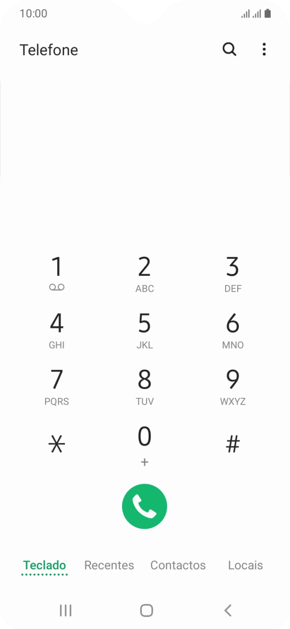 Prima o ícone de menu.