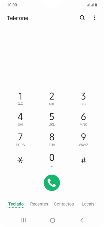 Prima o ícone de menu.
