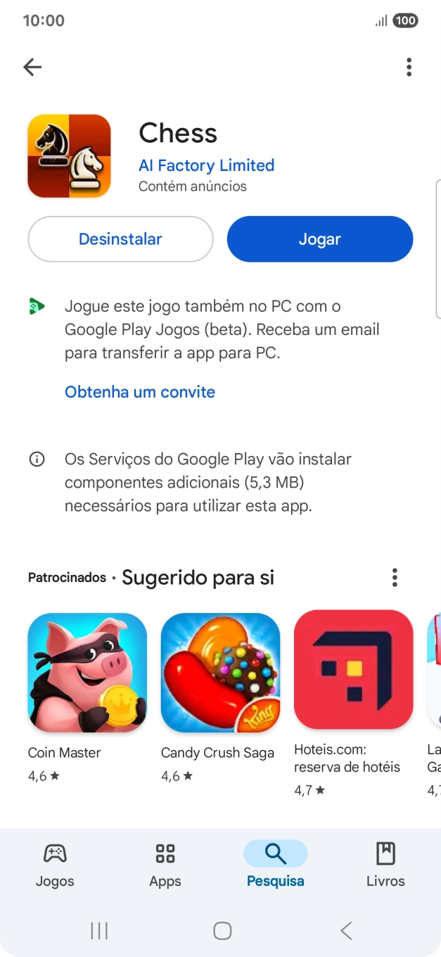 Prima a tecla de início para terminar e voltar ao ecrã inicial.