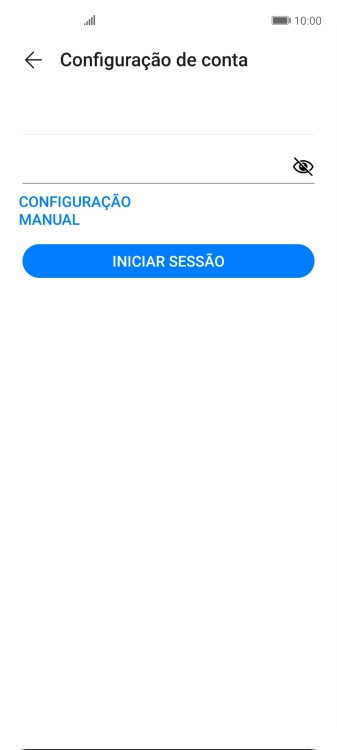 Prima INICIAR SESSÃO.
