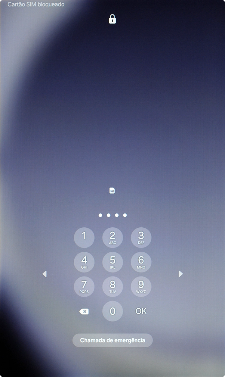 Se solicitado, deve introduzir o código PIN e premir OK.