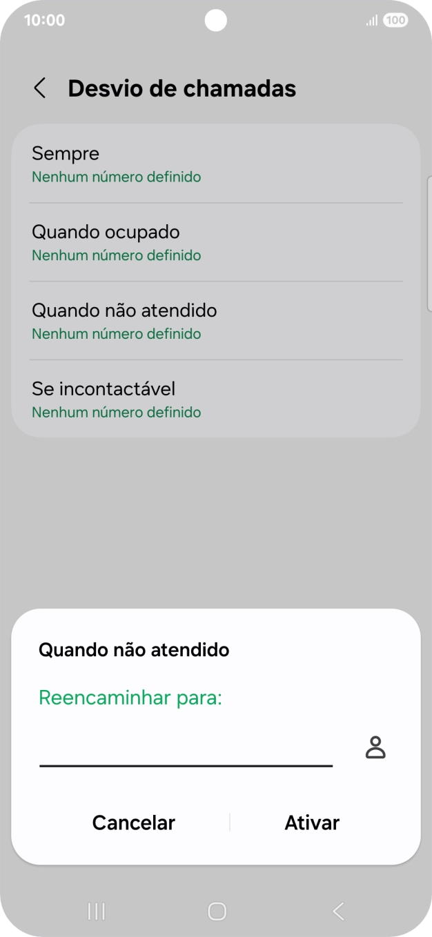 Introduza 123 e prima Ativar.