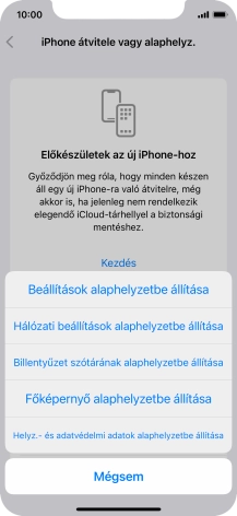 Válaszd a Beállítások alaphelyzetbe állítása lehetőséget.
