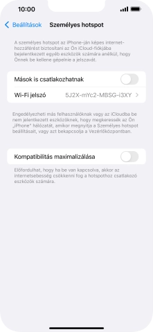 Kattints a Wi-Fi jelszó mezőre, és írd be a kívánt jelszót.