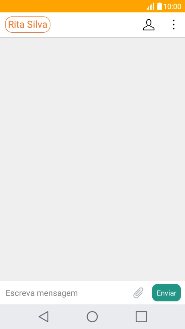 Prima o campo de escrita e escreva o texto da sua mensagem curta.