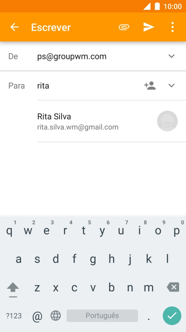 Prima o destinatário pretendido.