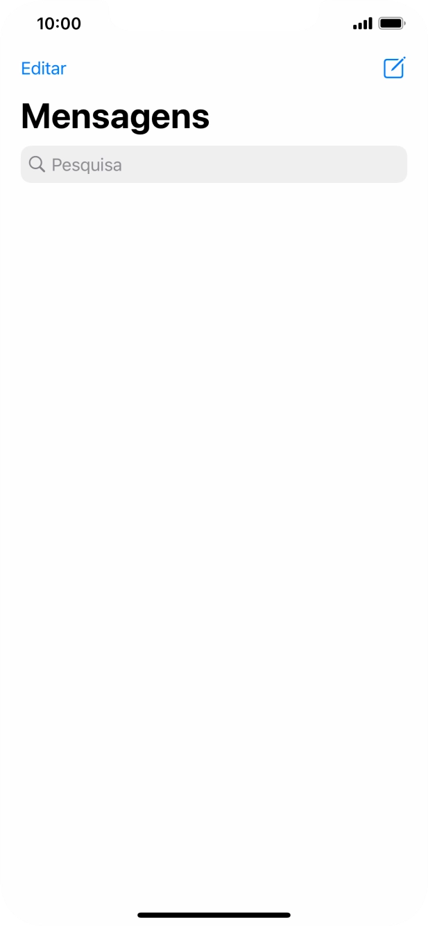 Prima o ícone de nova mensagem.