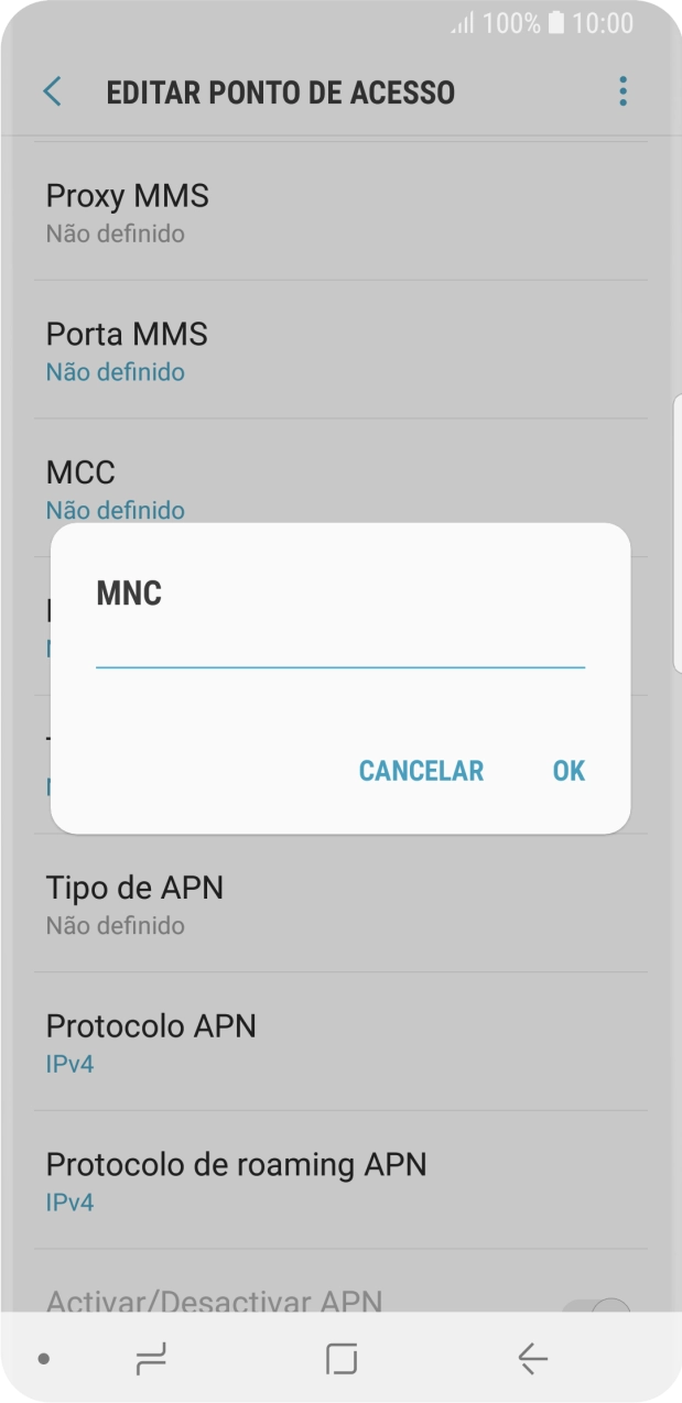 Introduza 01 e prima OK.