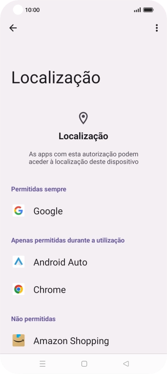 Prima a app pretendida.