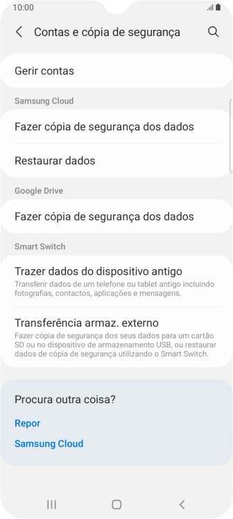 Prima Gerir contas.