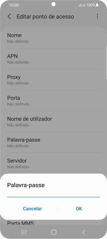 Introduza vodafone e prima OK.