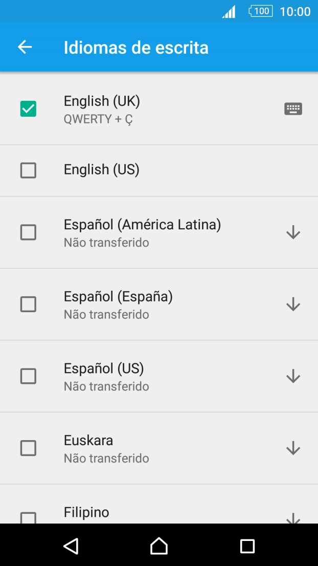 Prima a tecla de retrocesso.