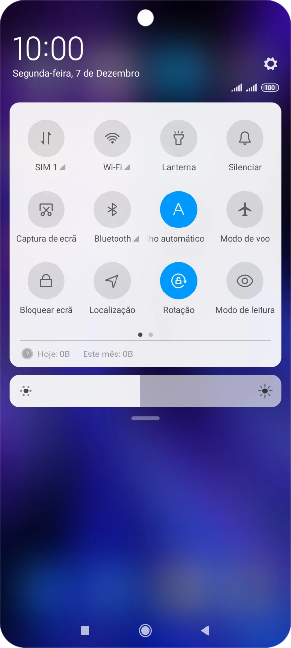 Prima o ícone de definições.