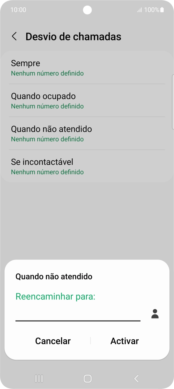 Introduza 123 e prima Activar.