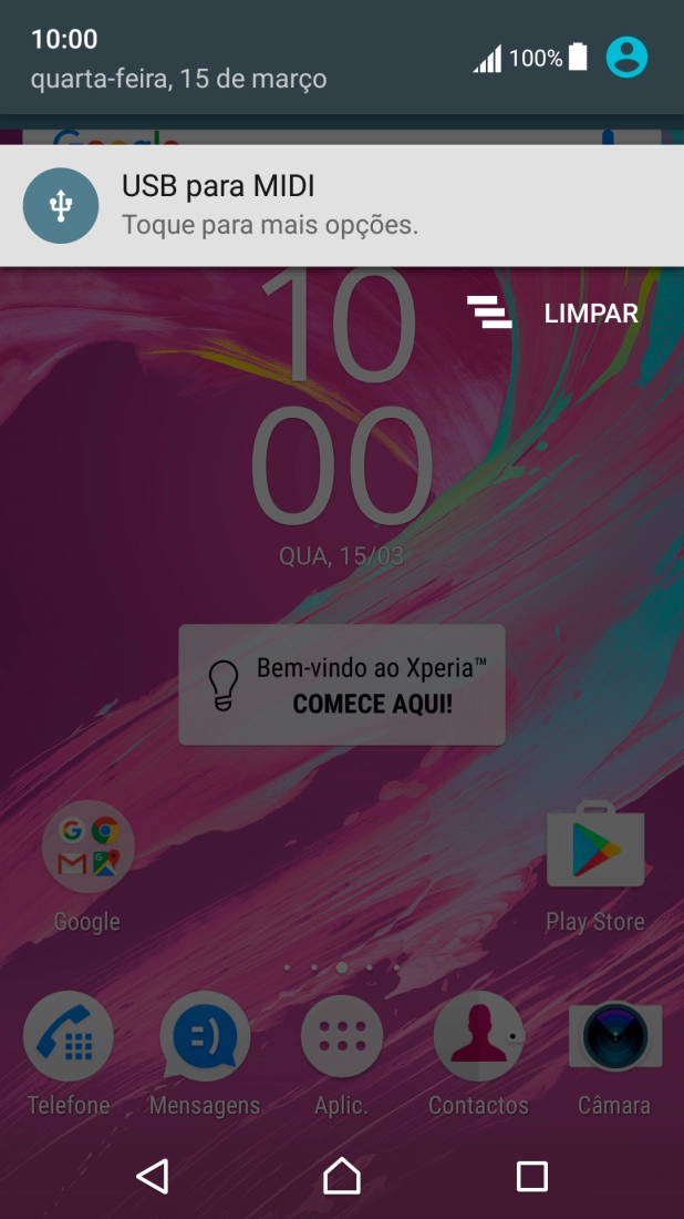 Prima o ícone de ligações.