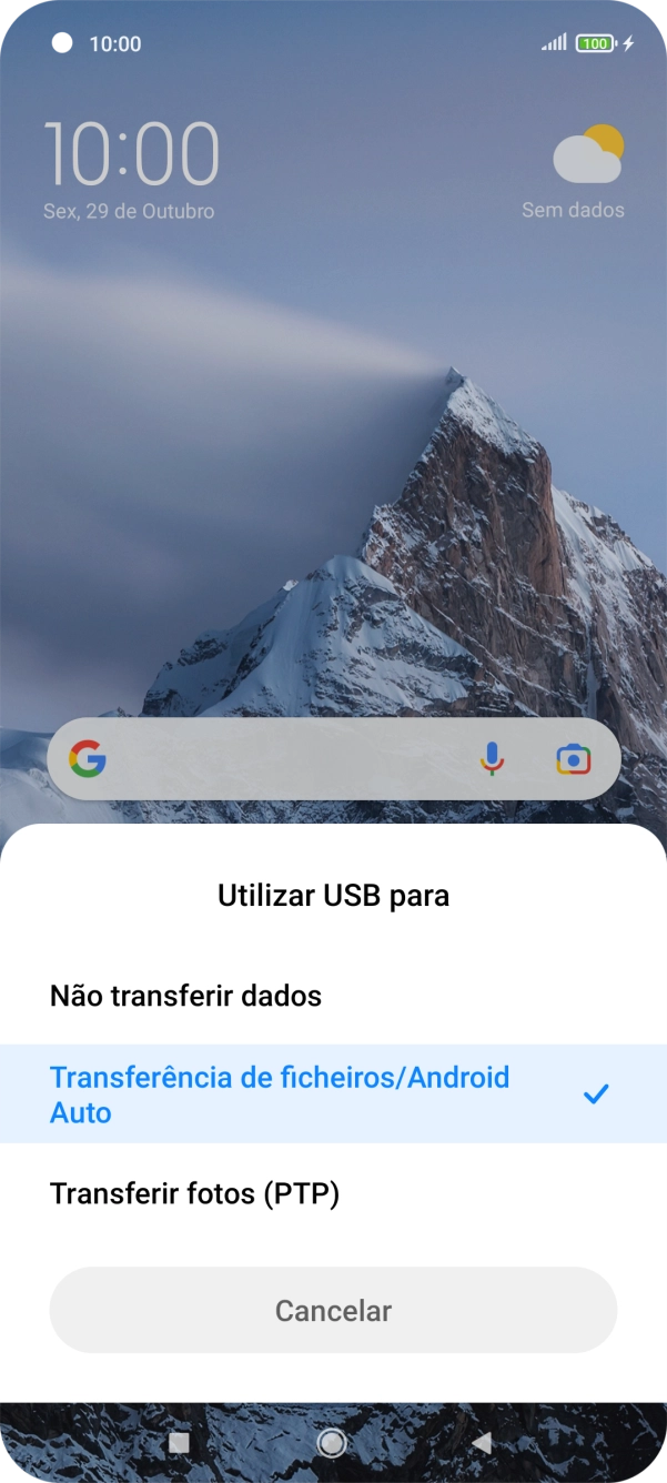 Prima Transferência de ficheiros/Android Auto.