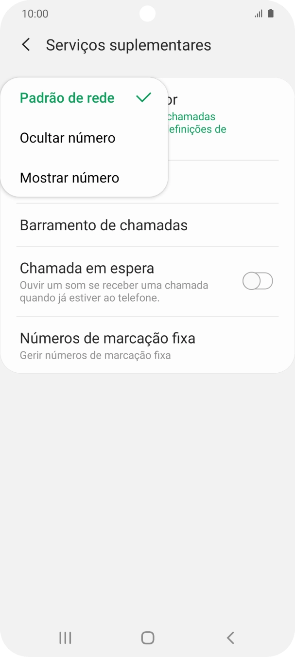 Prima Mostrar número para ativar a visualização do seu número.