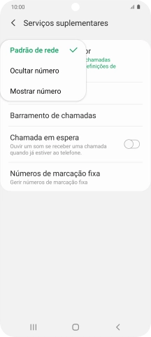 Prima Mostrar número para ativar a visualização do seu número.