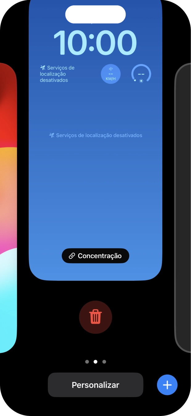 Prima o ícone para apagar.