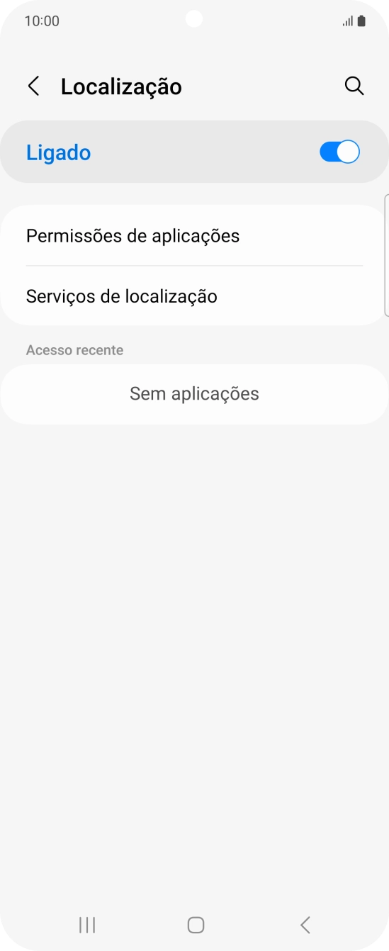 Prima Permissões de aplicações.
