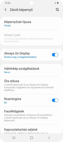 Válaszd a Képernyőzár típusa lehetőséget.