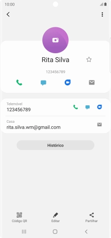 Prima o ícone de chamada ao lado do número pretendido.