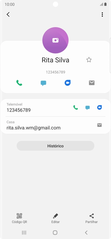 Prima o ícone de chamada ao lado do número pretendido.