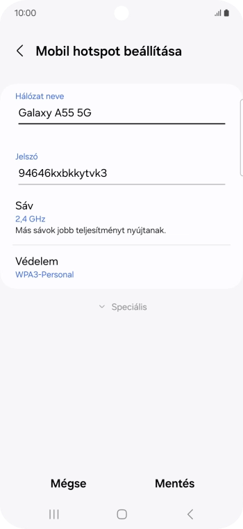 Kattints a „Jelszó” alatti mezőre, és írd be a kívánt jelszót.