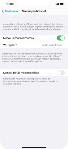 Húzd az ujjad felfelé a kijelző aljáról, hogy visszatérj a kezdőképernyőhöz.
